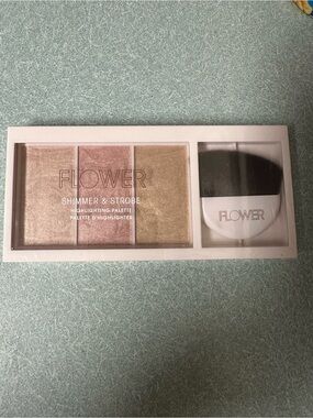 Shimmer & Strobe FLOWER Highlighting Palette - Pink and Gold NEW
